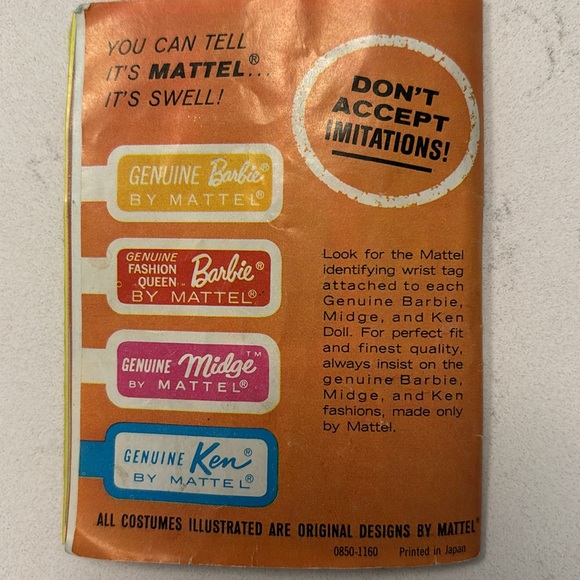 Vintage Barbie and Ken wardrobe booklet 1962 - Picture 7 of 7